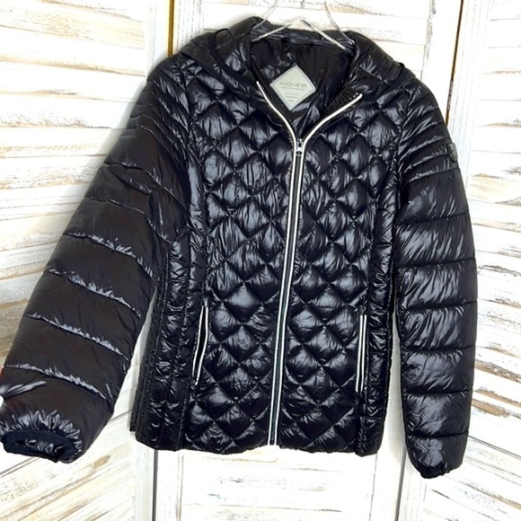 Noize l Black Samira Lightweight Short Length Puffer Hood Jacket Like New! Small - Picture 6 of 11